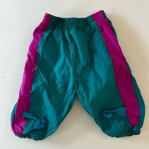 Vintage Baby Color Block Windbreaker Pants Size 12 Months, Cool Baby Clothes